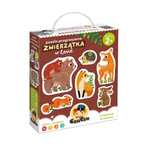 CZUCZU PUZZLE DO PARY ZWIERZĄTKA W LESIE 24 M+