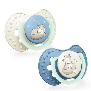 LOVI 2 smoczki smoczek dynamiczny 3-6 m Night&Day BOY