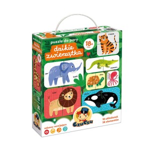 CZUCZU PUZZLE DO PARY DZIKIE ZWIERZĄTKA 18 mies.+
