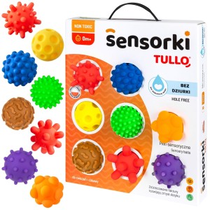 TULLO PIŁKI PIŁECZKI SENSORYCZNE BEZ DZIUREK 8 SZT