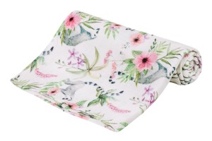 BOCIOLAND pieluszka bambusowa 100% rozmiar 30X30 Lemury