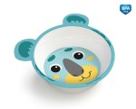 CANPOL BABIES Miseczka antypoślizgowa z melaminy z uszami "Hello Little" Miś turkus 490 ml