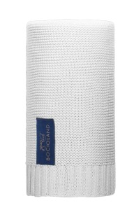 BOCIOLAND PARIS kocyk babunia bawełniano-bambusowy 80X100 dla dziecka biały