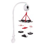 CANPOL BABIES Kontrastowa karuzela pluszowa z pozytywką SENSORY TOYS (68/084)
