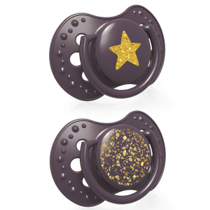 LOVI smoczek uspokajający 0-3 m-cy Stardust 2 szt. violet
