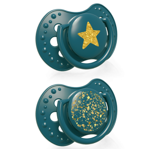 LOVI smoczek uspokajający 3-6 m-cy Stardust 2 szt. green