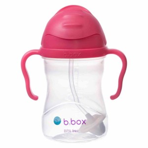 B.BOX Innowacyjny Kubek bidon ze słomką 240 ml malinowy