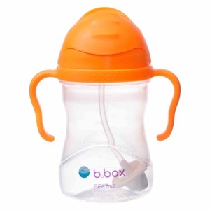 B.BOX Innowacyjny Kubek bidon ze słomką 240 ml pomarańczowy