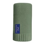 BOCIOLAND PARIS kocyk babunia bawełniano-bambusowy 80X100 dla dziecka green hunter