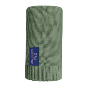 BOCIOLAND PARIS kocyk babunia bawełniano-bambusowy 80X100 dla dziecka green hunter