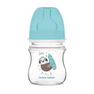 CANPOL BABIES Butelka szeroka antykolkowa 120ml PP Easy Start EXOTIC ANIMALS
