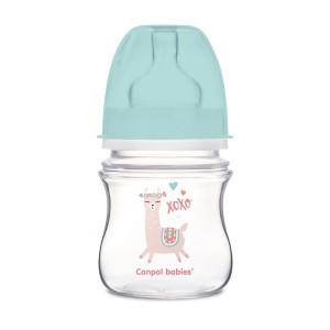 CANPOL BABIES Butelka szeroka antykolkowa 120ml PP Easy Start EXOTIC ANIMALS
