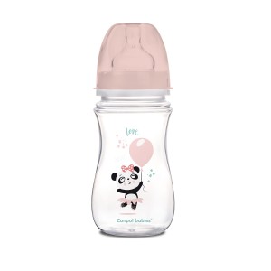 CANPOL BABIES Butelka szeroka antykolkowa 240ml PP Easy Start EXOTIC ANIMALS