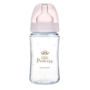 CANPOL BABIES Butelka szeroka antykolkowa 240 ml PP Easy Start ROYAL BABY
