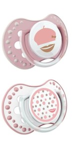 LOVI smoczek uspokajający 0-3 m-cy retro 2 szt. girl